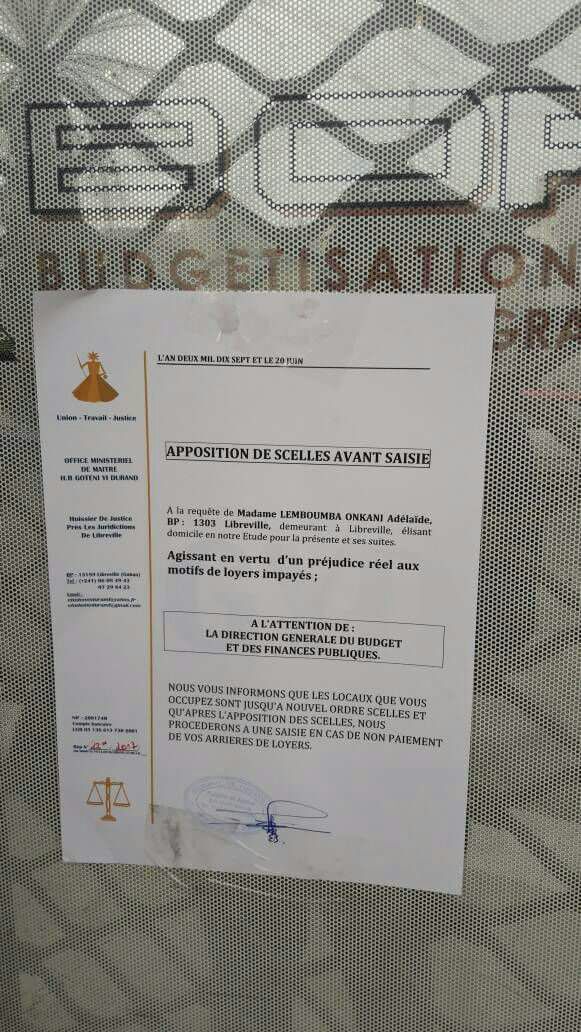 La DGBFIP sous scellé pour loyer impayé!