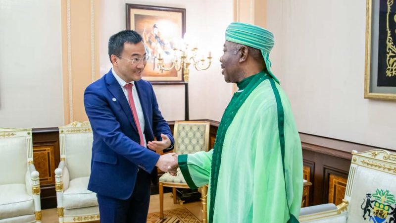 Le vice-président Global du groupe Huawei Technologies et l’envoyé Spécial de Son  du Président de la République Démocratique du Congo chez Ali Bongo Ondimba !