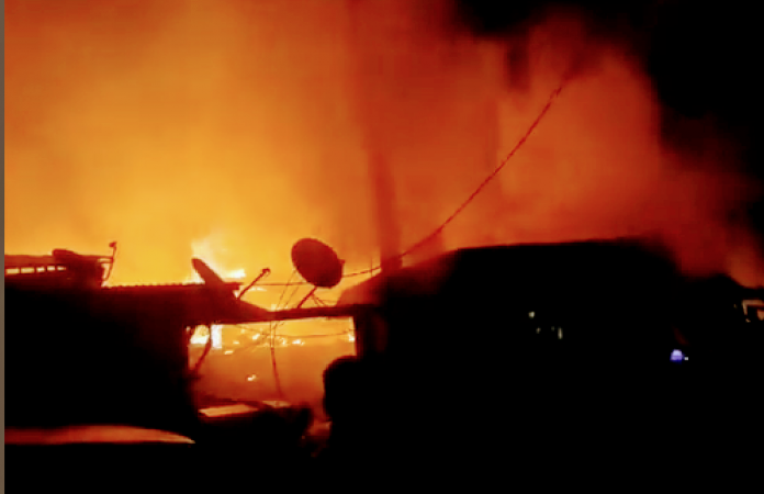 Urgent : incendie au marché de Nkembo !