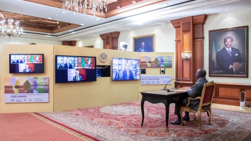 Ali Bongo Ondimba participe au Dialogue des dirigeants sur l’urgence climatique et la covid-19 en Afrique par visioconférence !
