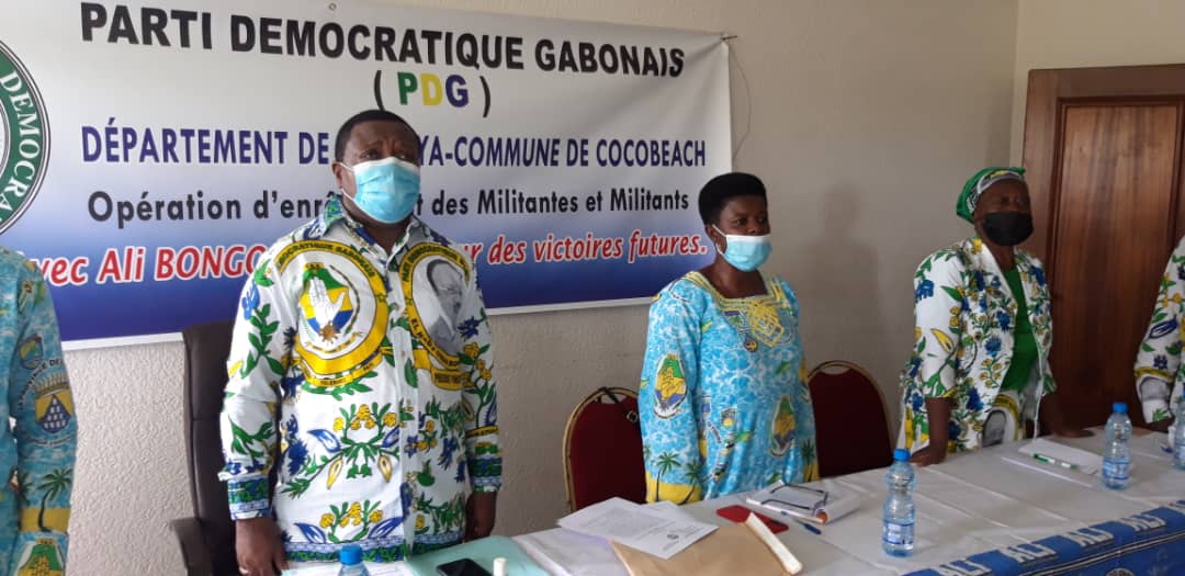 Covid-19 : Fidèle Angoue Mba sensibilise ses militants de Cocobeach !