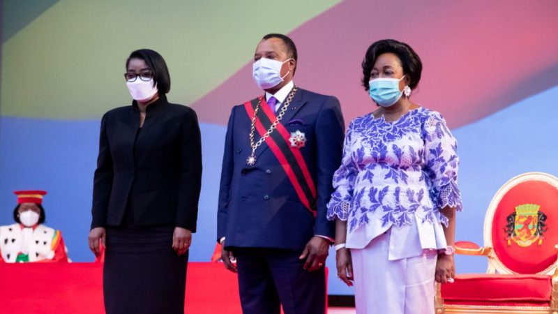 Rose Christiane OSSOUKA RAPONDA à l&rsquo;investiture du président Congolais,Denis SASSOU NGUESSO !