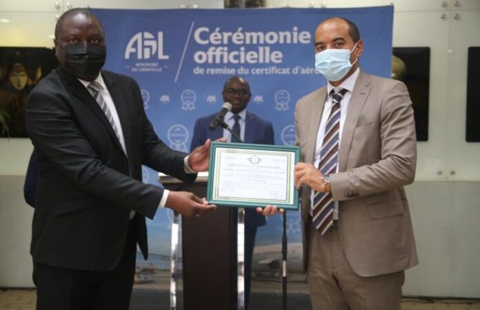 Le Certificat d&rsquo;aérodrome décerné à l&rsquo;aéroport international Léon Mba de Libreville !
