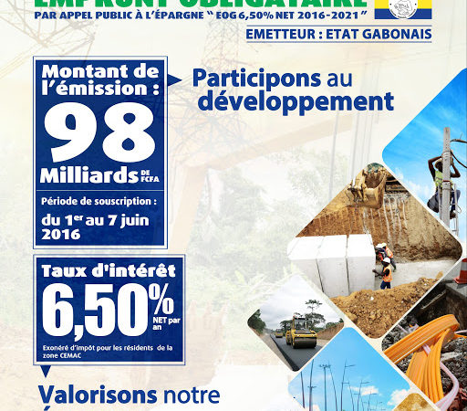 Gabon: l&rsquo;État a remboursé la dette EOG 6,5% Net 2016-2021