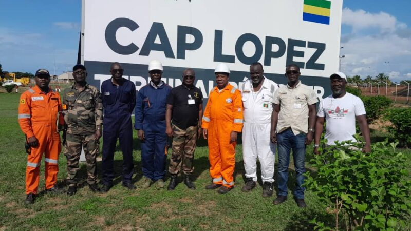 La Marine Marchande en visite d&rsquo;inspection sur le site de l&rsquo;incident du Terminal Cap Lopez
