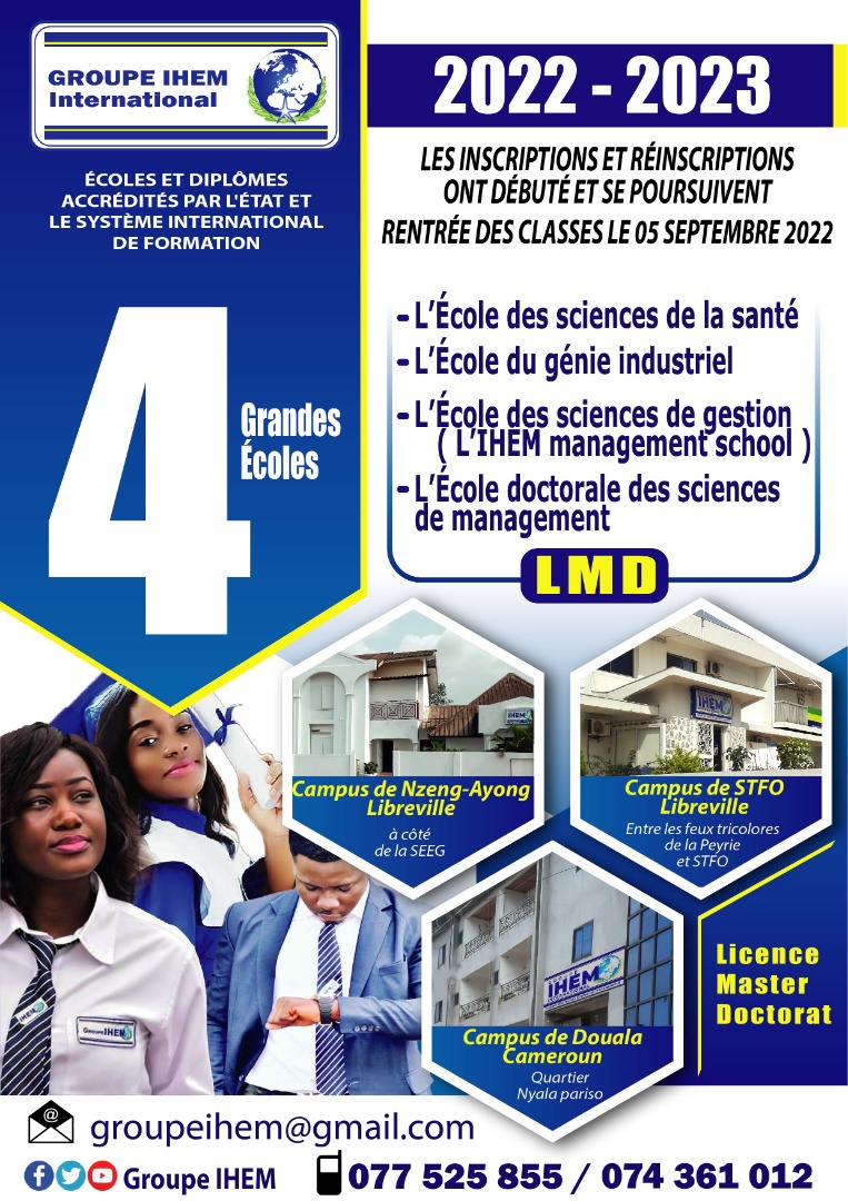 IHEM : les inscriptions et réinscriptions pour l’année académique 2022-2023 ont débuté et se poursuivent !