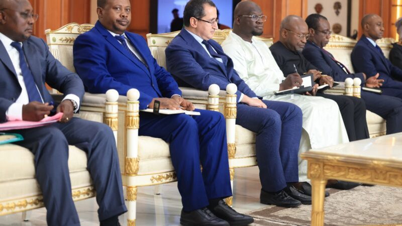 Les représentants des établissements bancaires du Gabon chef le chef de l&rsquo;Etat