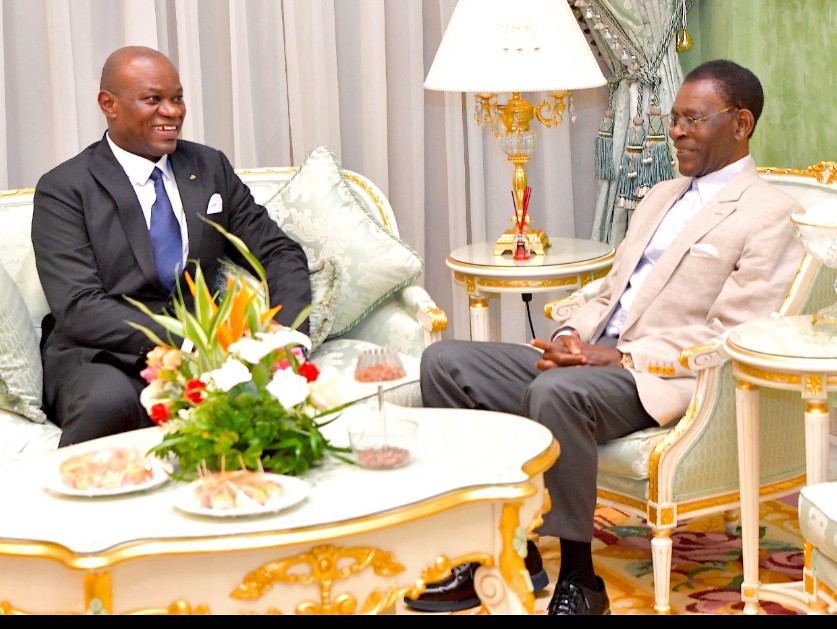 Le Général Brice Clotaire Oligui Nguéma chez Théodoro Obiang Nguéma