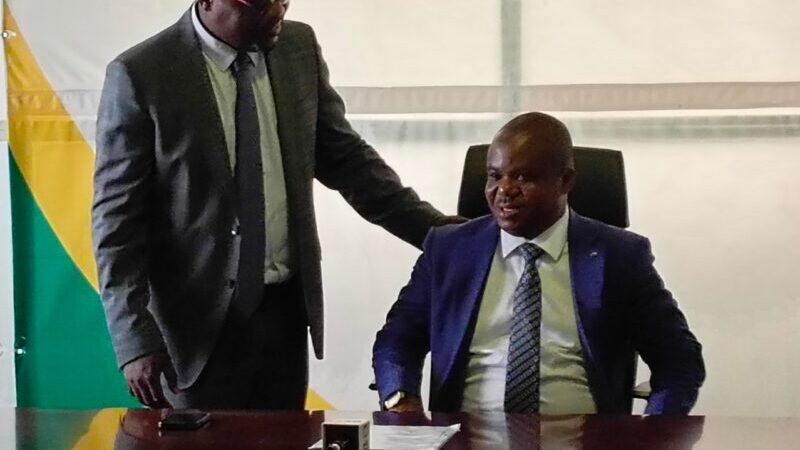 Anatole Kabounou Onkoni, installé dans ses fonctions de DG de l&rsquo;AGASA