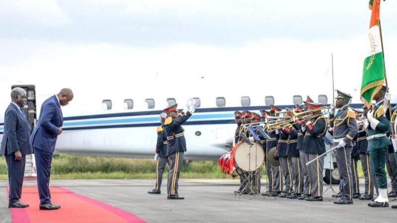 65ᵉ anniversaire de l’indépendance de la Côte d’Ivoire : le président Brice Clotaire Oligui Nguema en déplacement à Bouaké
