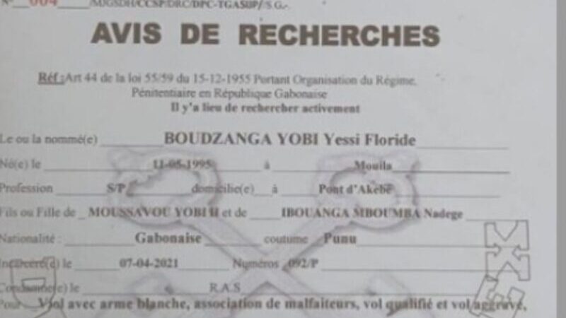 Arrestation de « Boudjou » : fin de sept semaines de cavale après l’évasion de Tchibanga