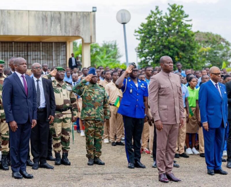 Lycée technique : le président entre levée du drapeau et chantiers