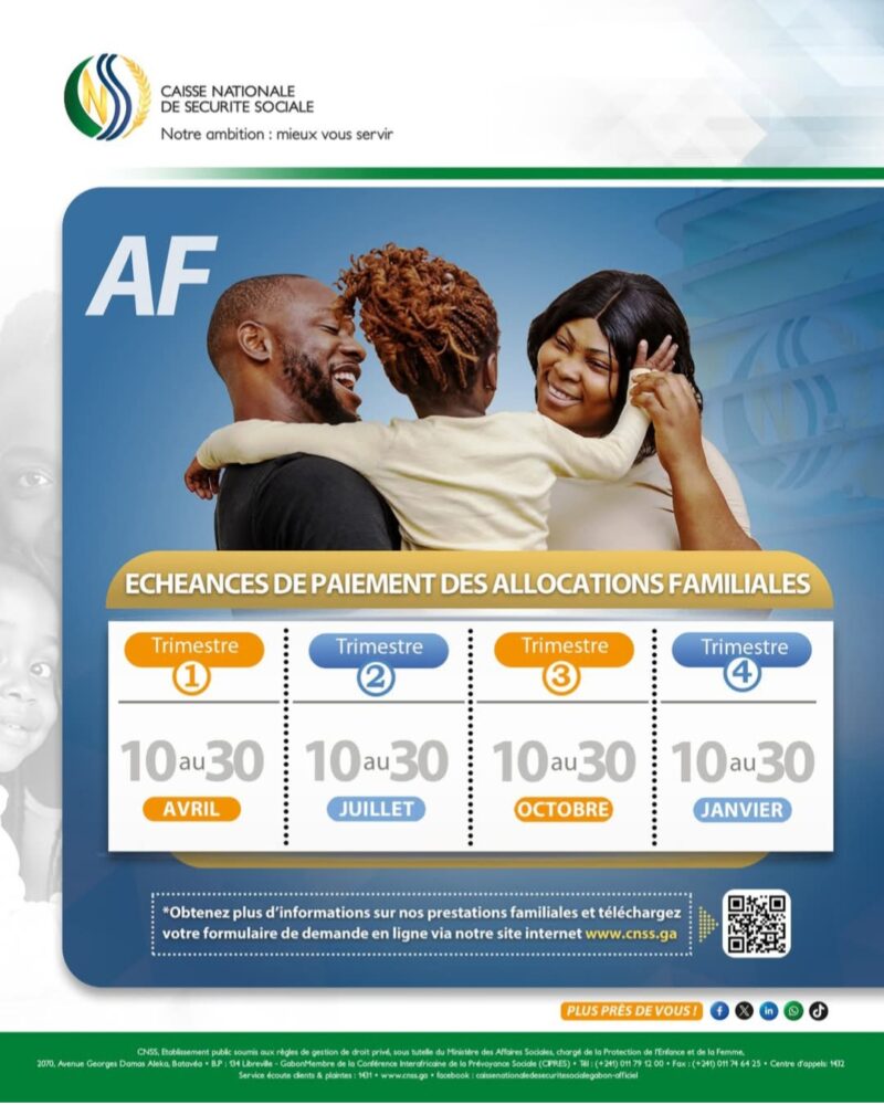 Allocations familiales : la CNSS rappelle le calendrier de paiement